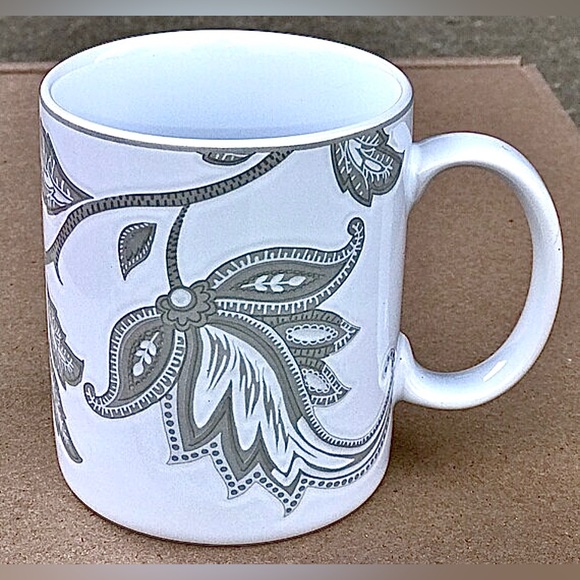 Vintage Discontinued 1990s NAUTICA Tableware TISBURY TAUPE Paisley Coffee Mug - Picture 6 of 10